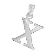 Sterling Silver X Initial Pendant
