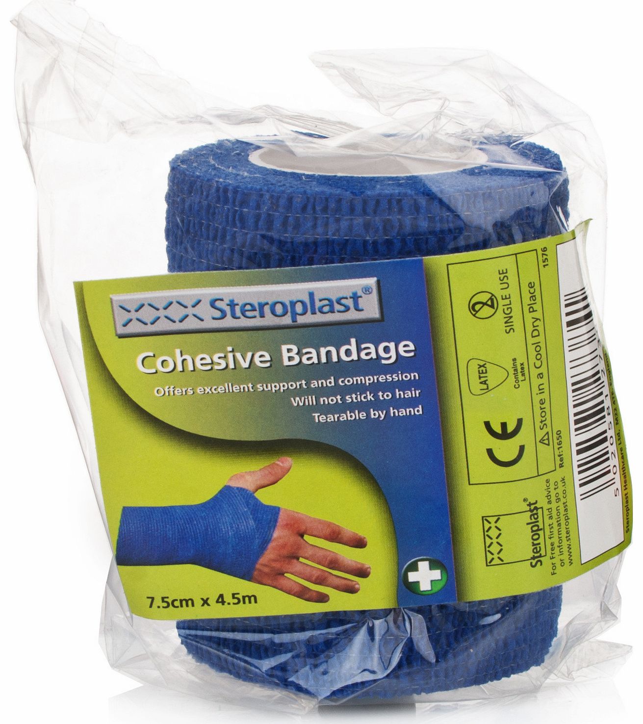 Steroplast Cohesive Bandage Blue