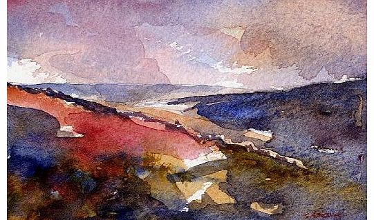 Steve Greaves Ryedale Autumn - Landscape POSTCARD of Watercolour Painting by Steve Greaves