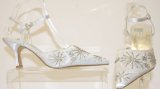 Anne Michelle Ladies Satin Wedding Shoes Silver Size 6