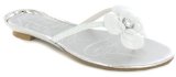 Platino `Blush` Ladies Large Flower Flip Flop Sandal Shoes - White - 5 UK