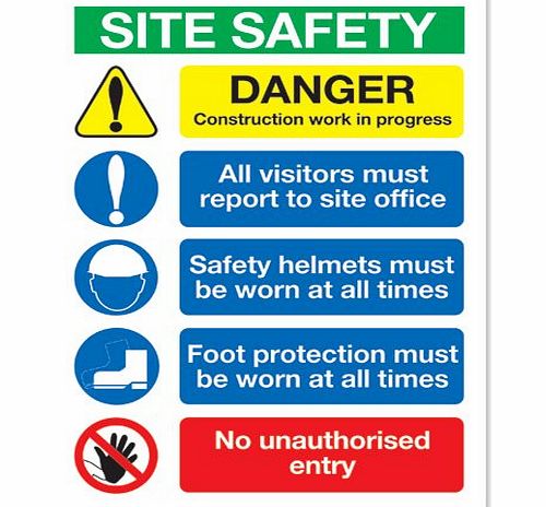 Stewart Superior Foam Board Sign Site Safety 400x300mm Ref FB070
