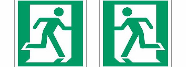 Stewart Superior Safe Condition amp; Fire Equipment Sign Running Man Left XL Man Right XL 150x135mm