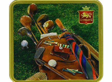 Stewarts Antique Collection Golf Tin includes Shortbread Rounds 125 g (Pack of 2)