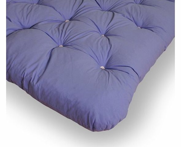 3 Seater Futon Sofa Mattress in Lilac Colour (With Memory Foam Flakes)