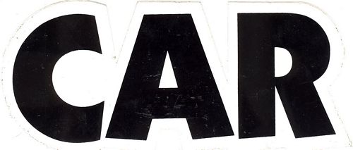 Stickers and Patches CAR Sticker (18cm x 8cm)