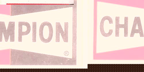 Champion Spark Plugs Logo Sticker (10cm x 5cm)