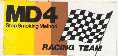 Stickers and Patches MD4 Stop Smoking Method Racing Team (13cm x 6cm)
