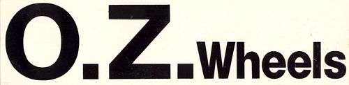 OZ Wheels Black Sticker(26cm X 6cm)