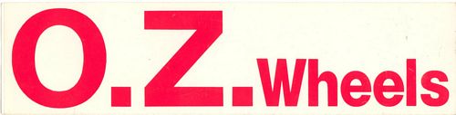 OZ Wheels Red Sticker(26cm X 6cm)