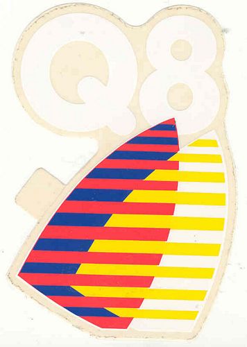 Q8 Logo Sticker clear background (6cm x 10cm)