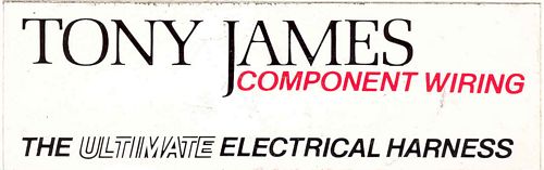 Tony James Electrical Harneses Sticker (16cm x 5cm)