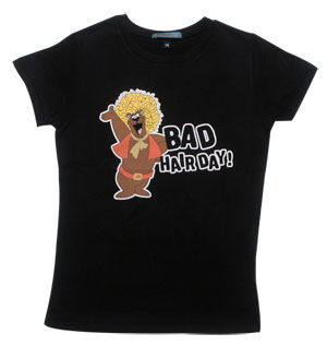 Sticks and Stones Bad Hair Day Ladies Hair Bear Bunch T-Shirt from Sticks and Stones