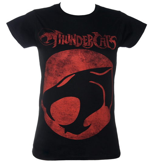 Sticks and Stones Ladies Black Thundercats Logo T-Shirt from