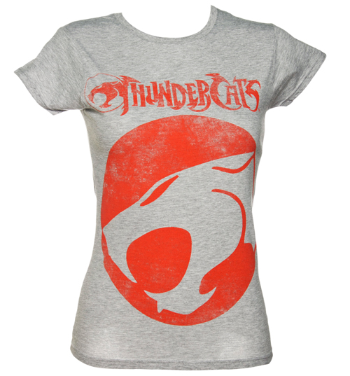 Sticks and Stones Ladies Grey Thundercats Logo T-Shirt from Sticks