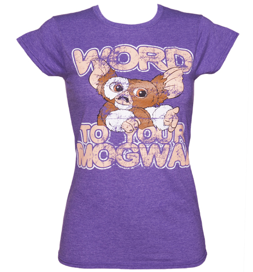 Ladies Heather Purple Word To Your Mogwai