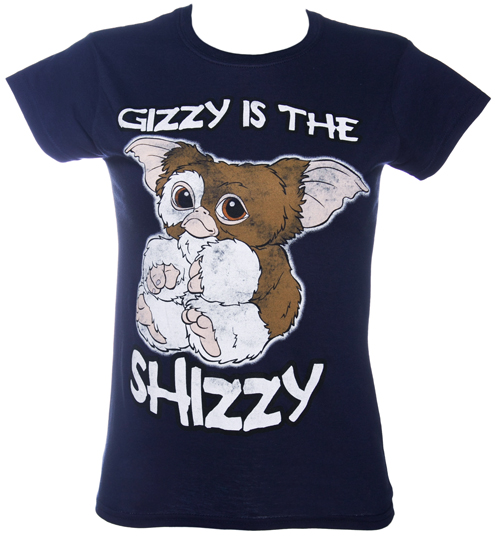 Ladies Navy Gizzy Is The Shizzy Gremlins T-Shirt