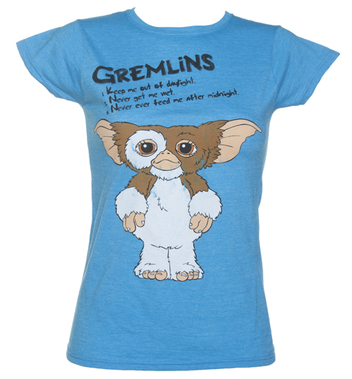 Ladies Turquoise Gremlins Rules T-Shirt from