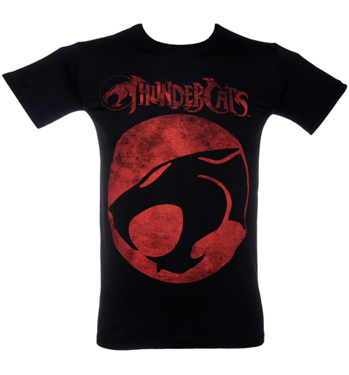 Mens Black Thundercats Logo T-Shirt from