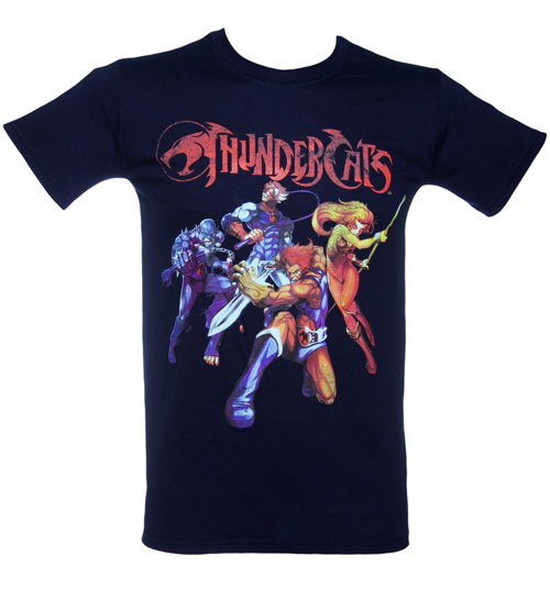 Sticks and Stones Mens Navy Thundercats Group T-Shirt from