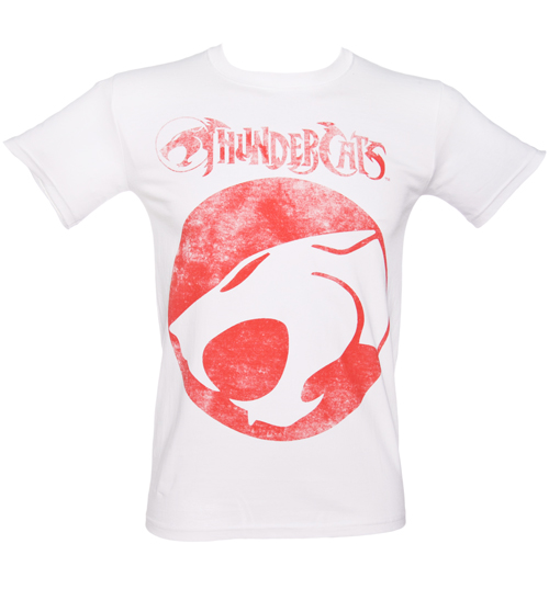 Mens White Thundercats Logo T-Shirt from