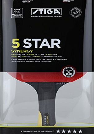 Stiga Synergy Table Tennis Bat - Red