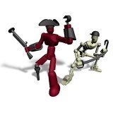 STIKFAS ALPHA MALE PIRATE WITH SKELETON - REGULAR PACK