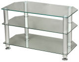 STUK 1401 - Clear Glass LCD and Plasma TV Stand