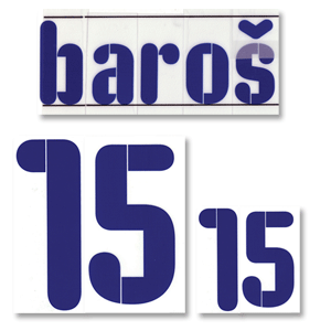 Stilscreen 07-09 Czech Republic Away Baros 15 Name and