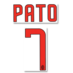Stilscreen Pato 7 08-09 AC Milan Away Official Name and