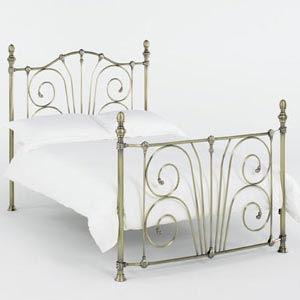 Stock Bentley Designs Rebecca 4FT 6 Double Bedstead in Nickel Sprung Base.