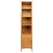 Stockholm 1 Door 3 Shelf Unit, Oak