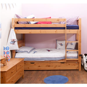 Stompa , Classic Kids, Honey Pine Bunk Bed With 2