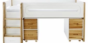 Stompa Corvo Midsleeper with Desk and Four Drawers