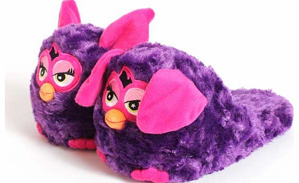 Stompeez Purple Furby Slippers - Size Large