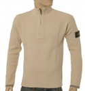 Stone Island Beige 1/4 Zip Wool Mix Sweater