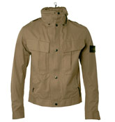 Stone Island Beige Full Zip Hooded Jacket