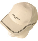 Beige With Black Trim Cotton Cap
