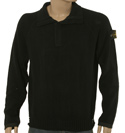 Stone Island Black 1/4 Zip Cotton Sweater