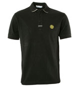 Stone Island Black Pique Polo Shirt