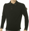 Stone Island Black Wool Mix Sweater