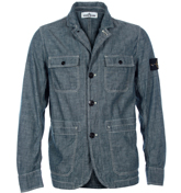 Stone Island Blue Chambray Shirt
