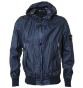 Blue Full Zip Hooded Jacket