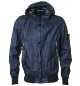 Stone Island Blue Full Zip Hooded Jacket