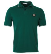 Stone Island Bottle Green Slim Fit Pique Polo