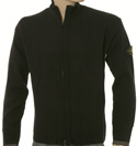 Stone Island Charcoal Full Zip Wool Mix Sweater