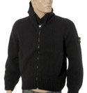 Charcoal Lined Full Zip Wool Mix Sweater