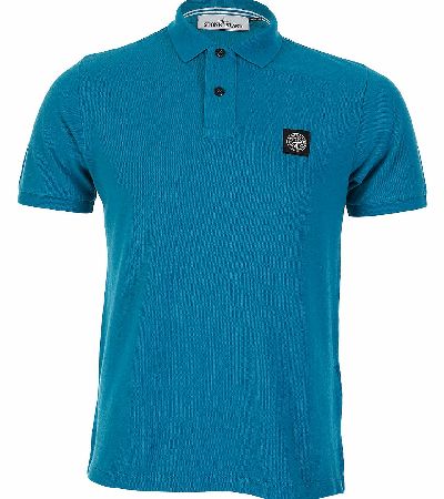 Stone Island Chest Patch Logo Polo Aqua