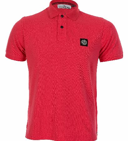Stone Island Chest Patch Logo Polo Pink