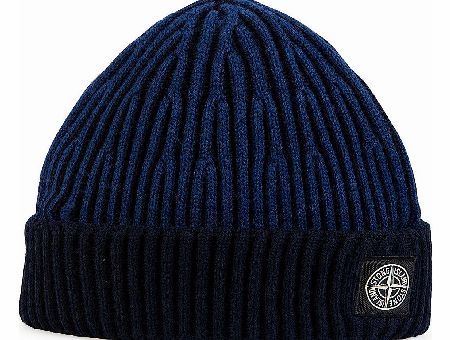 Stone Island Contrast Blue Beanie